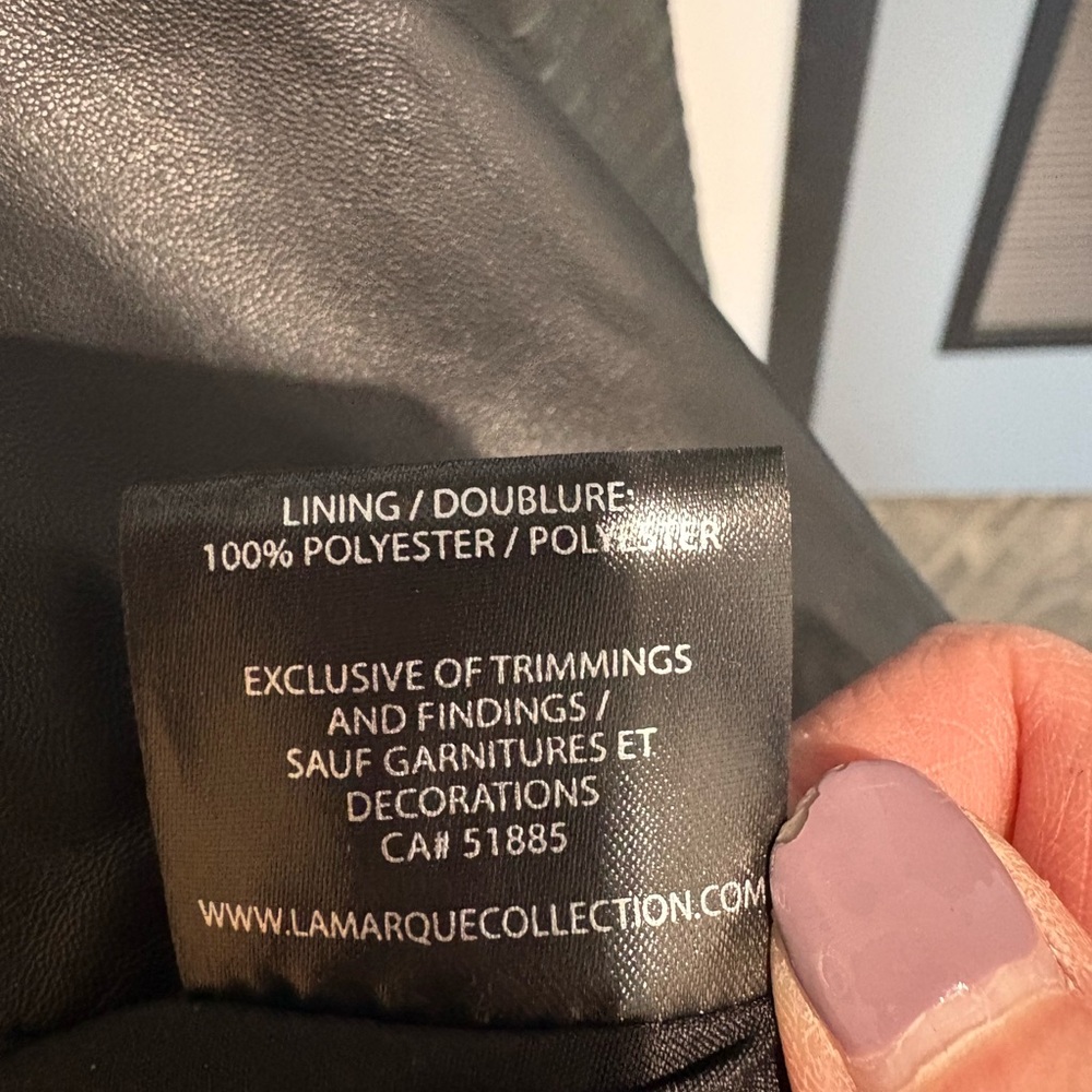 🖤 LAMARQUE Buttery Soft Black Leather Moto Jacket – Size Small 🖤 - Picture 9 of 10
